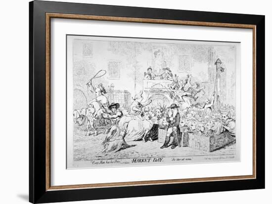 Every Man Has His Price - Sir Rt Walpole, Market Day, Sic Itur Ad Astra, 1788-James Gillray-Framed Giclee Print