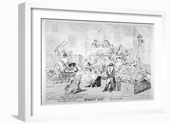 Every Man Has His Price - Sir Rt Walpole, Market Day, Sic Itur Ad Astra, 1788-James Gillray-Framed Giclee Print