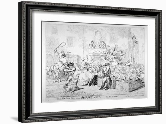 Every Man Has His Price - Sir Rt Walpole, Market Day, Sic Itur Ad Astra, 1788-James Gillray-Framed Giclee Print