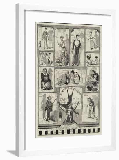 Every One His Own Pantomime-George Cruikshank-Framed Giclee Print