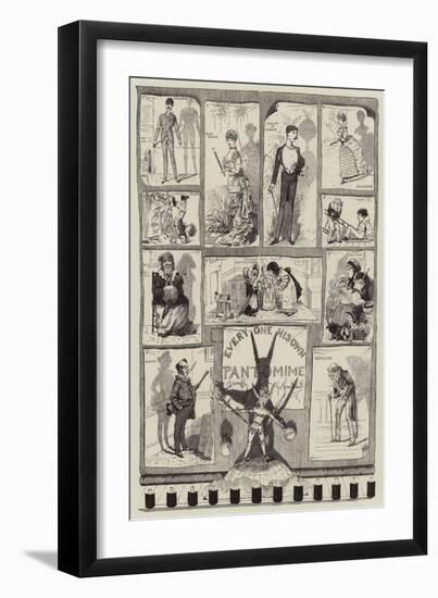 Every One His Own Pantomime-George Cruikshank-Framed Giclee Print