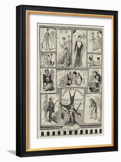 Every One His Own Pantomime-George Cruikshank-Framed Giclee Print