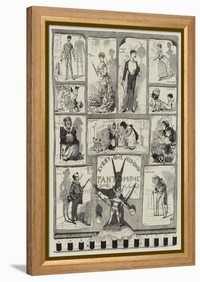 Every One His Own Pantomime-George Cruikshank-Framed Premier Image Canvas