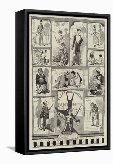 Every One His Own Pantomime-George Cruikshank-Framed Premier Image Canvas