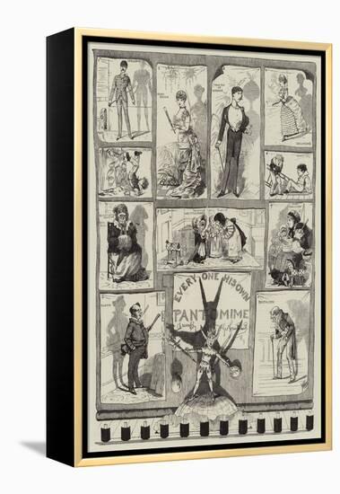 Every One His Own Pantomime-George Cruikshank-Framed Premier Image Canvas