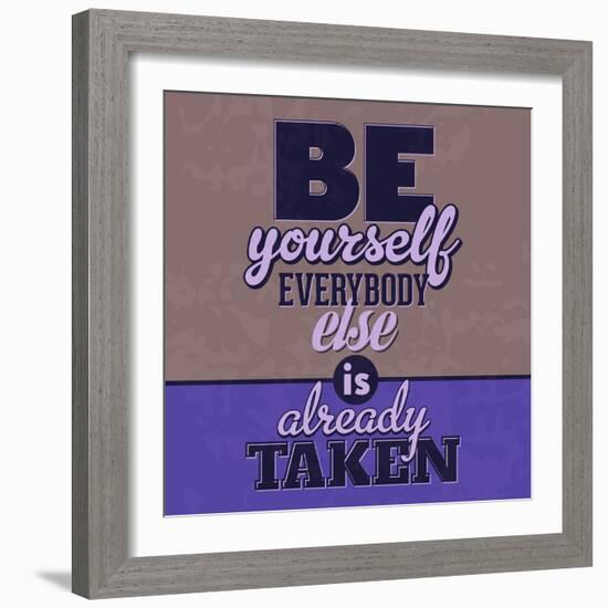 Everybody Else Is Already Taken 1-Lorand Okos-Framed Art Print