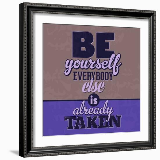 Everybody Else Is Already Taken 1-Lorand Okos-Framed Art Print