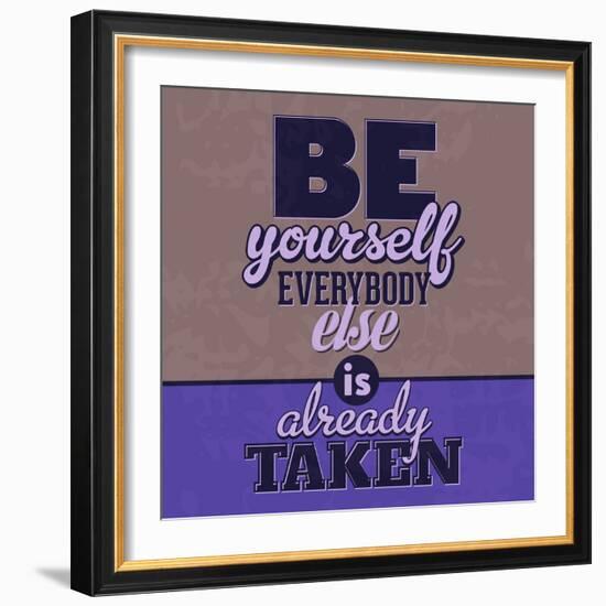 Everybody Else Is Already Taken 1-Lorand Okos-Framed Art Print