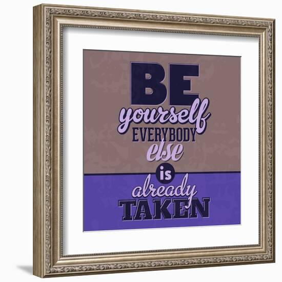 Everybody Else Is Already Taken 1-Lorand Okos-Framed Art Print