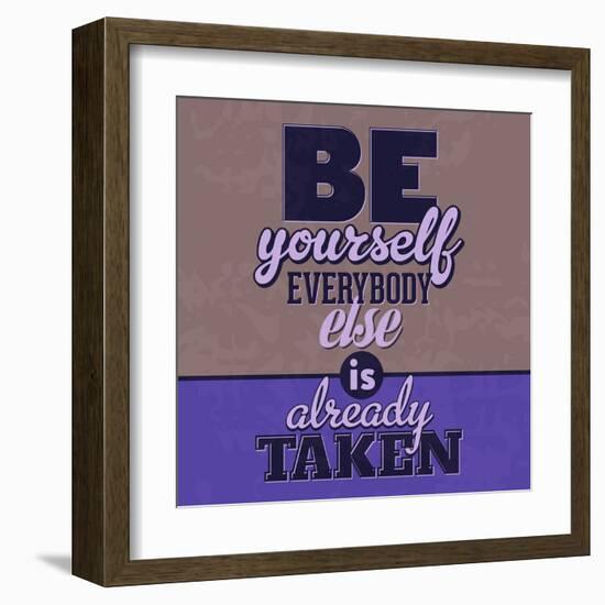 Everybody Else Is Already Taken 1-Lorand Okos-Framed Art Print