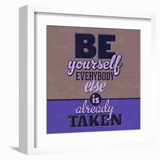 Everybody Else Is Already Taken 1-Lorand Okos-Framed Art Print