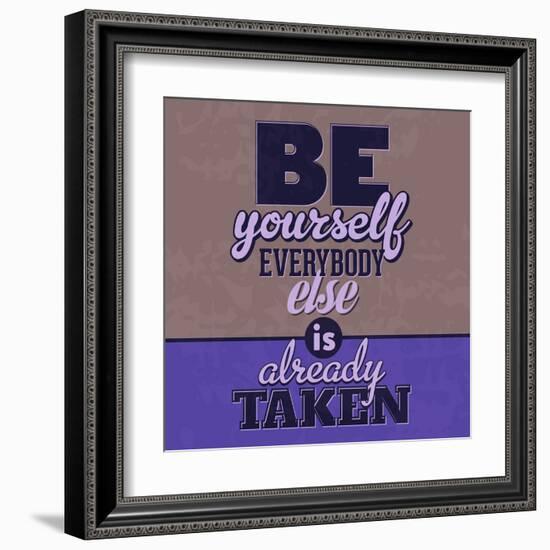 Everybody Else Is Already Taken 1-Lorand Okos-Framed Art Print