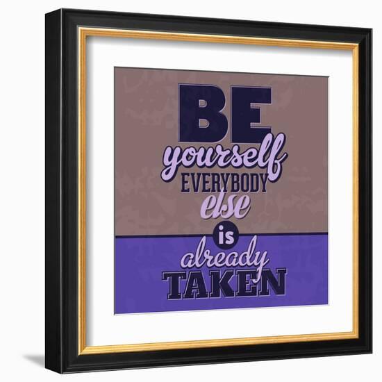 Everybody Else Is Already Taken 1-Lorand Okos-Framed Art Print