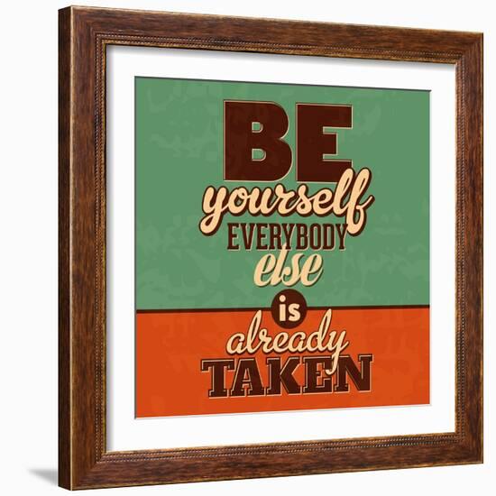 Everybody Else Is Already Taken-Lorand Okos-Framed Art Print