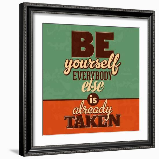 Everybody Else Is Already Taken-Lorand Okos-Framed Art Print