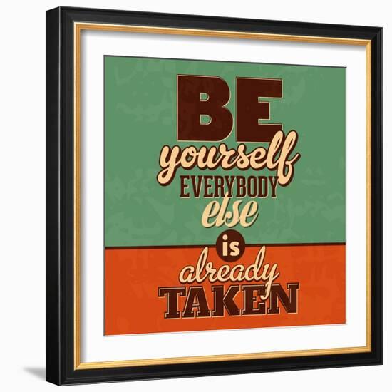 Everybody Else Is Already Taken-Lorand Okos-Framed Art Print