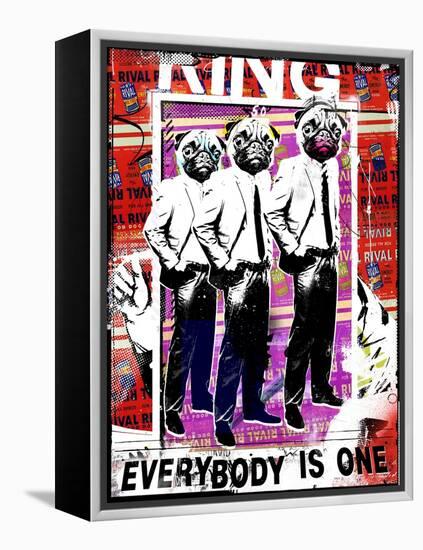 Everybody is One, 2017 (Collage on Canvas)-Teis Albers-Framed Premier Image Canvas