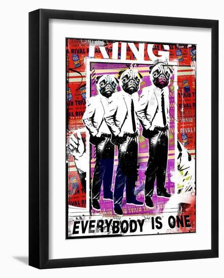 Everybody is One, 2017 (Collage on Canvas)-Teis Albers-Framed Giclee Print