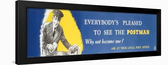 Everybody's Pleased to See the Postman, Why Not Become One?-West One Studios-Framed Art Print