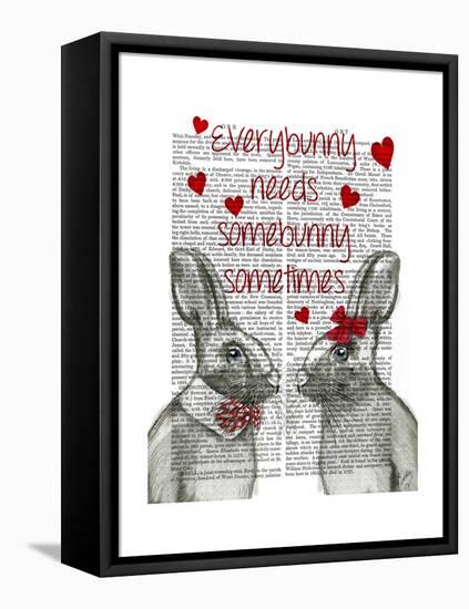 Everybunny-Fab Funky-Framed Stretched Canvas