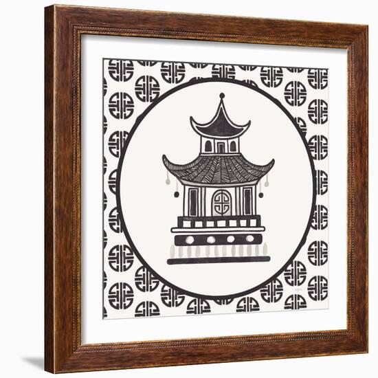 Everyday Chinoiserie VI BW-Mary Urban-Framed Art Print