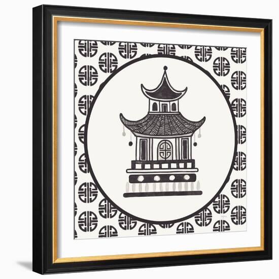 Everyday Chinoiserie VI BW-Mary Urban-Framed Art Print