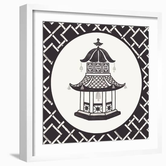 Everyday Chinoiserie VII BW-Mary Urban-Framed Art Print