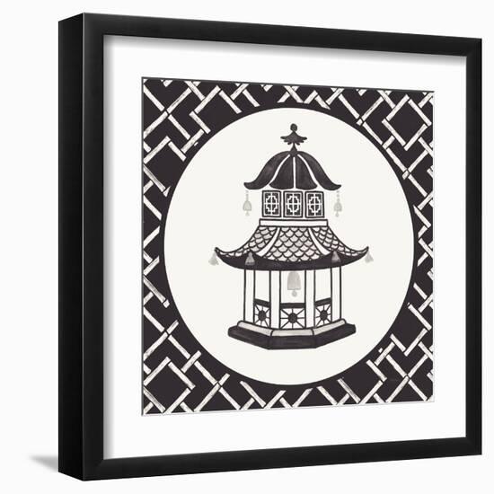 Everyday Chinoiserie VII BW-Mary Urban-Framed Art Print