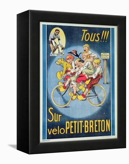 Everyone on the Petit-Breton Bike', Advertisement for a Bicycle-Michel Liebeaux-Framed Premier Image Canvas