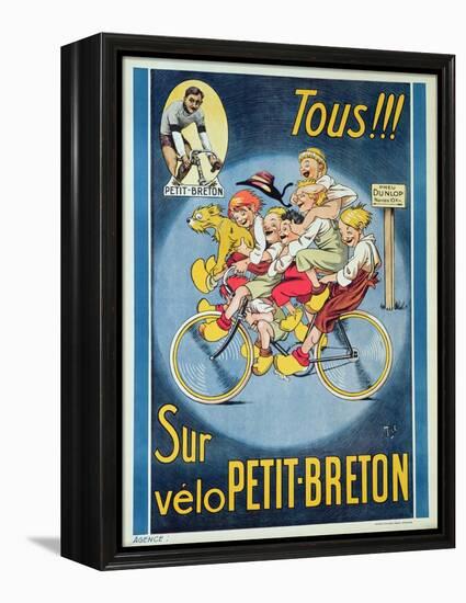 Everyone on the Petit-Breton Bike', Advertisement for a Bicycle-Michel Liebeaux-Framed Premier Image Canvas