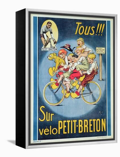 Everyone on the Petit-Breton Bike', Advertisement for a Bicycle-Michel Liebeaux-Framed Premier Image Canvas