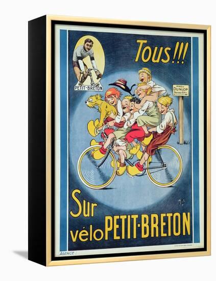 Everyone on the Petit-Breton Bike', Advertisement for a Bicycle-Michel Liebeaux-Framed Premier Image Canvas