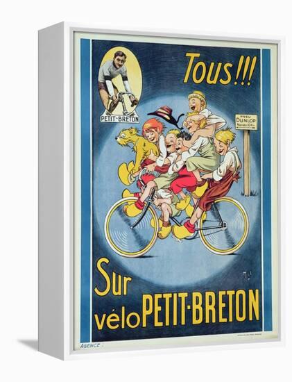 Everyone on the Petit-Breton Bike', Advertisement for a Bicycle-Michel Liebeaux-Framed Premier Image Canvas