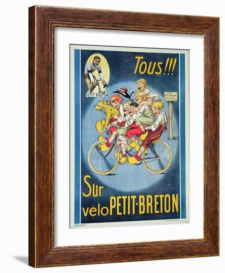 Everyone on the Petit-Breton Bike', Advertisement for a Bicycle-Michel Liebeaux-Framed Giclee Print
