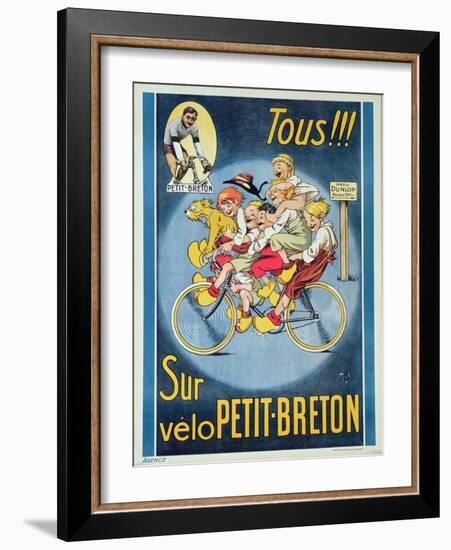 Everyone on the Petit-Breton Bike', Advertisement for a Bicycle-Michel Liebeaux-Framed Giclee Print