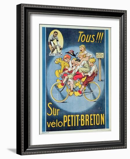 Everyone on the Petit-Breton Bike', Advertisement for a Bicycle-Michel Liebeaux-Framed Giclee Print