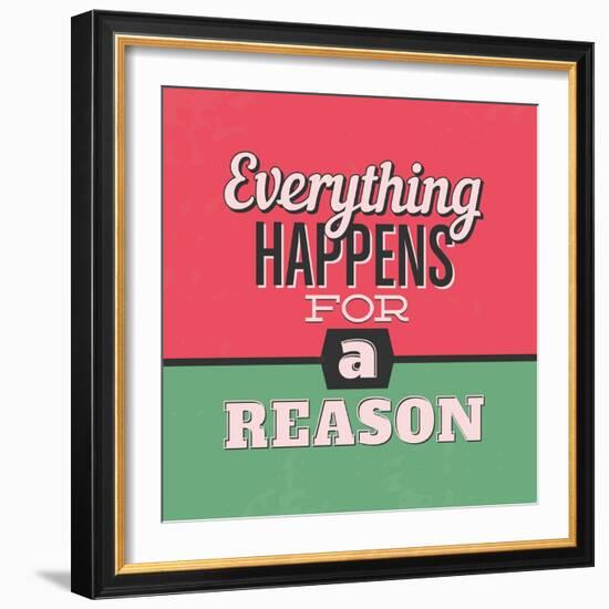 Everything Happens for a Reason 1-Lorand Okos-Framed Art Print