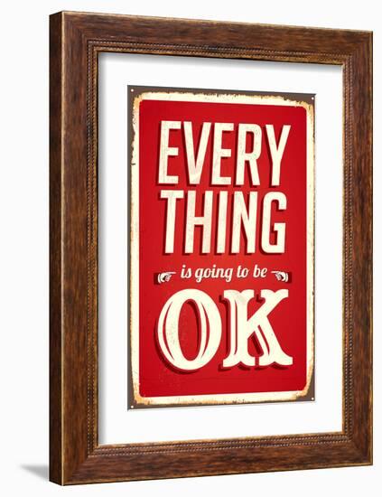 Everything Is Going To Be Ok-null-Framed Art Print