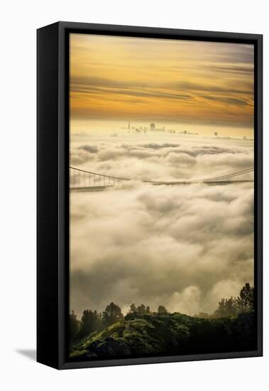 Everything Went Magical, Sunrise Fog Envelopes Golden Gate Bridge, San Francisco-Vincent James-Framed Premier Image Canvas