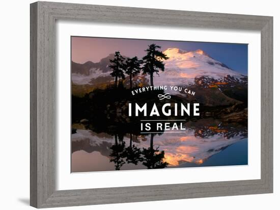 Everything you can Imagine is Real-Lantern Press-Framed Art Print