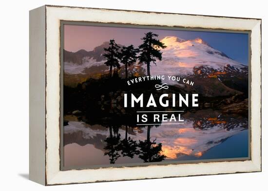 Everything you can Imagine is Real-Lantern Press-Framed Stretched Canvas
