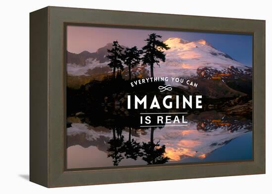 Everything you can Imagine is Real-Lantern Press-Framed Stretched Canvas