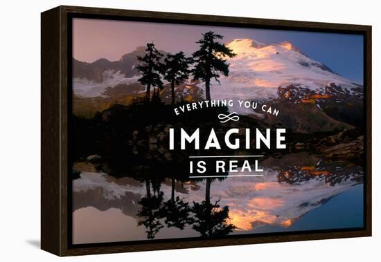 Everything you can Imagine is Real-Lantern Press-Framed Stretched Canvas