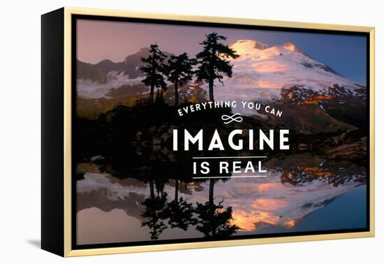 Everything you can Imagine is Real-Lantern Press-Framed Stretched Canvas