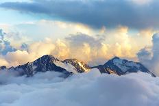 Scenic Alpine Landscape with and Mountain Ranges. Natural Mountain Background-Evgeny Bakharev-Photographic Print