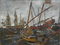Ships at the Time of Peter I, 1909-Evgeny Evgenyevich Lanceray-Giclee Print