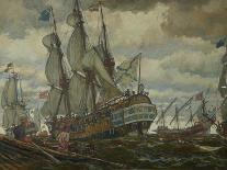 The Fleet of Peter I, 1909-Evgeny Evgenyevich Lanceray-Giclee Print