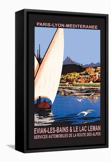 Evian les Bains and le Lac Leman-Georges Dorival-Framed Stretched Canvas