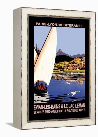 Evian les Bains and le Lac Leman-Georges Dorival-Framed Stretched Canvas