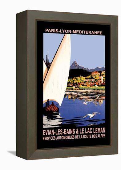 Evian les Bains and le Lac Leman-Georges Dorival-Framed Stretched Canvas
